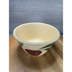 Vintage Watt Pottery Mixing Bowl #6 Apple Three 3 Leaf Oven Ware